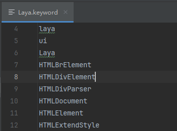 keyword配置文件示例